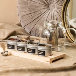 Hot Cadeaupakket 'Theefestijn' Theeplank met theepot Theepakket | Thee Gift Set