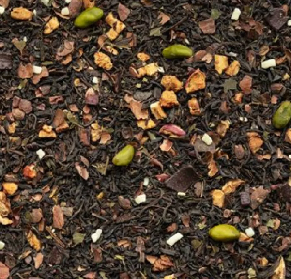 Discount Chocolade Pistache - zwarte thee Chocolade Thee/ Cacao Thee