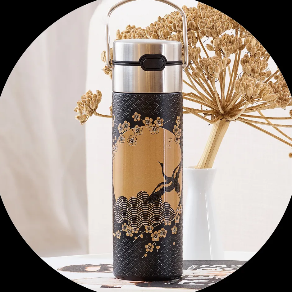 Fashion Eigenart Leeza Drinkfles Komorebi RVS Thermosflessen Leeza To-Go