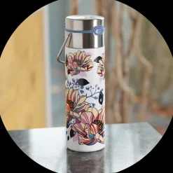 Outlet Eigenart Leeza Drinkfles Moon RVS Thermosflessen Leeza To-Go