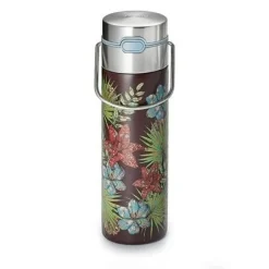 Hot Eigenart Leeza Drinkfles Rustic Flower RVS Thermosflessen Leeza To-Go