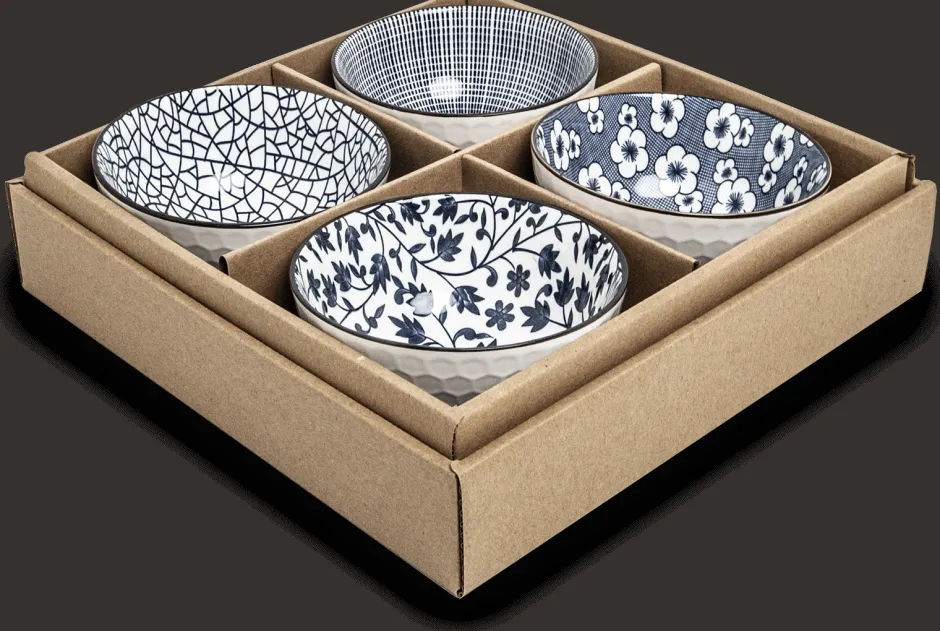Best Kommenset blauw wit Porselein Servies