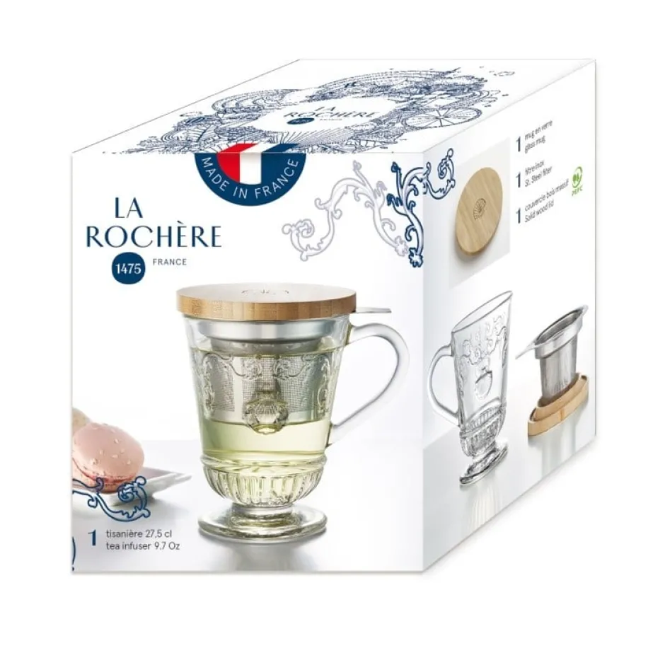 Discount Theeglas Versailles 27.5cl met theezeef Theebekers Met Zeef | La Rochère Theeglas En Glaswerk