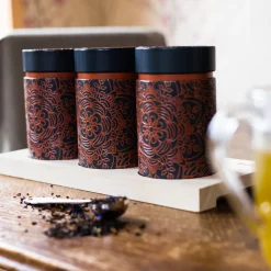 Discount Theeplank Mandala zwart Bewaarblikken Eigenart | Theeplanken