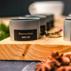 Clearance Theeplank Steigerhout ronde blikjes Theeplanken | Theepakket
