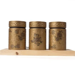 Fashion Theeplank Yumiko Gold Bewaarblikken Eigenart | Theeplanken