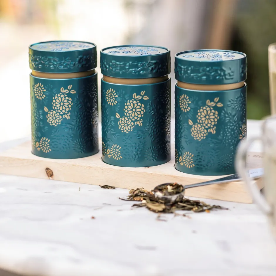 New Theeplank Yumiko Petrol Bewaarblikken Eigenart | Theepakket