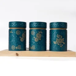 New Theeplank Yumiko Petrol Bewaarblikken Eigenart | Theepakket
