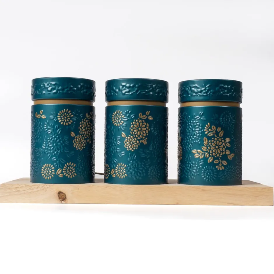 New Theeplank Yumiko Petrol Bewaarblikken Eigenart | Theepakket