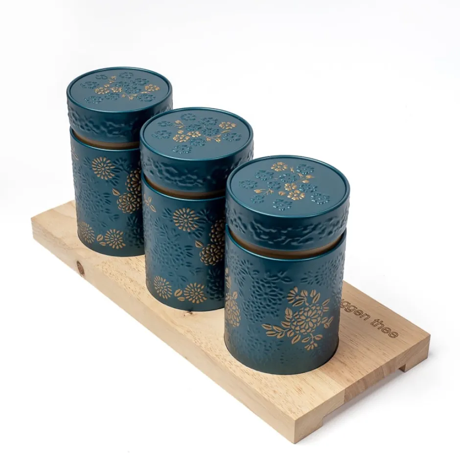 New Theeplank Yumiko Petrol Bewaarblikken Eigenart | Theepakket