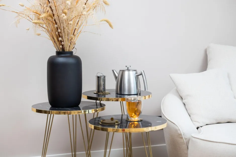 Outlet Theepot dubbelwandig rvs zilver 1 liter Theepotten