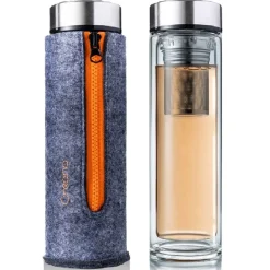 Fashion Thermosfles dubbelwandig glas Glazen Thermosflessen FlowTea | Vaderdag